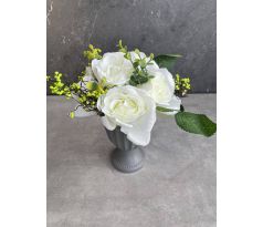 Ruže v kvetináči 21cm biele