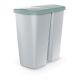 Odpadkový kôš COMPACTA Q DUO sivý so zeleným vekom objem 45l