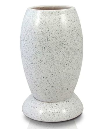 POLNIX Váza na hroby 70.001.22 22,5cm biela bodkovaná