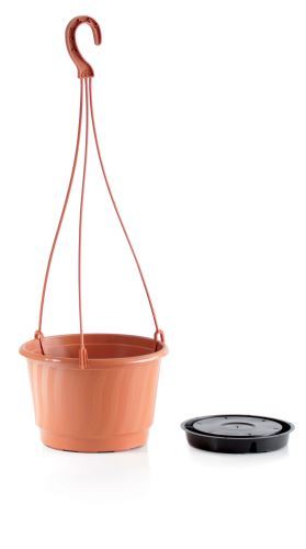 Prosperplast Kvetináč závesný PRO terakota 27cm+HÁK a VKLAD 3 dwp27