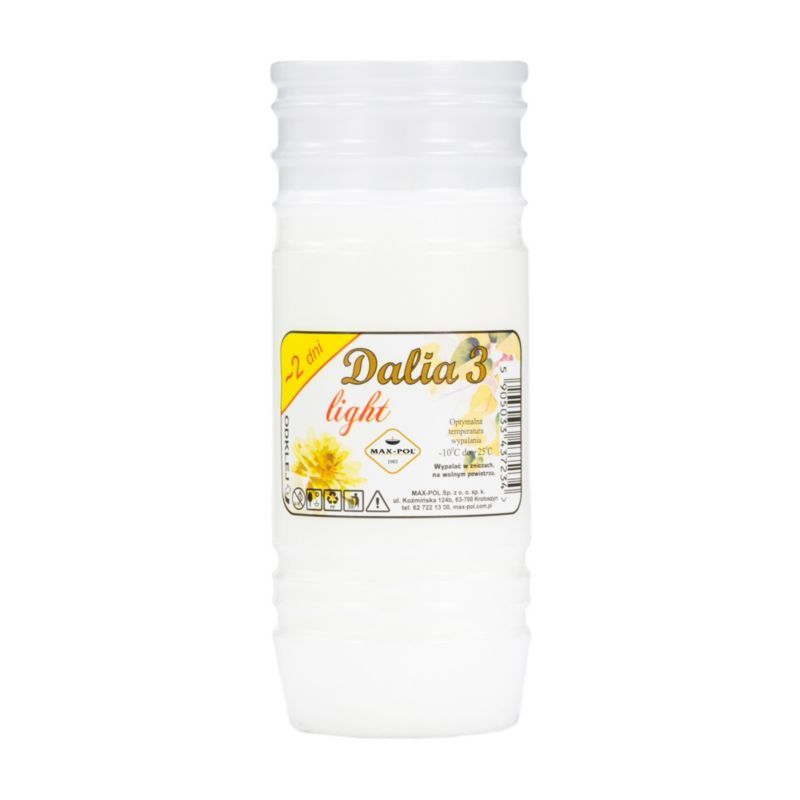 MAX-POL Parafínová sviečka Dalia Light 3 48hodín