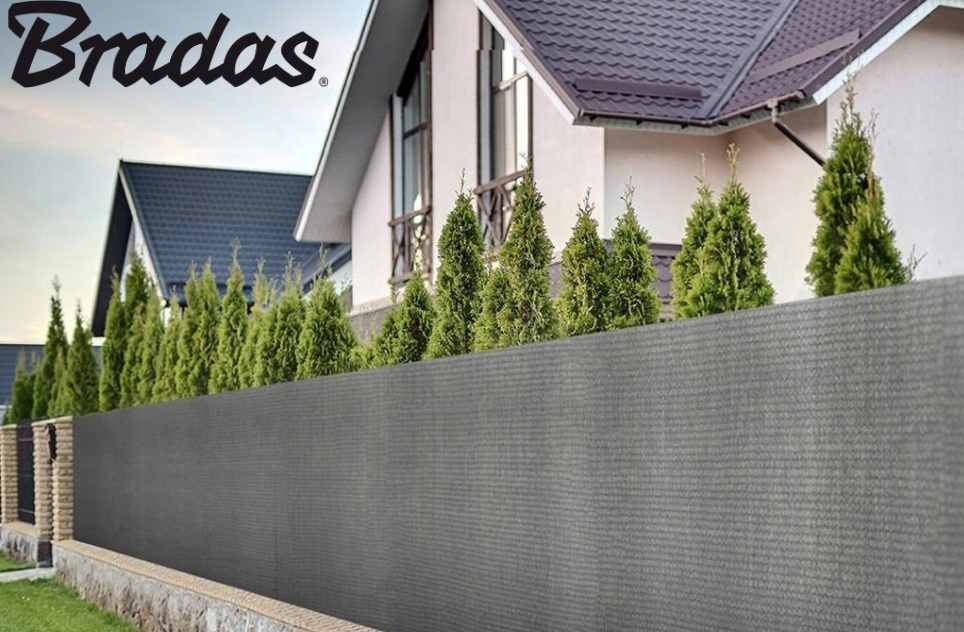 Tieniaca tkanina BRADAS 160 g/m² sieť 95% 1,2 x 10 m sivá