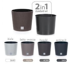 Kvetináč Rato round Drtus250L, latte-mocca