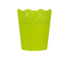 Plastový kvetináč/obal Lace DLAC160, limetka