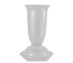 Plastová váza Flakon 3, 37cm, biela