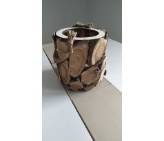 Drevený svietnik LO0276 16x16cm