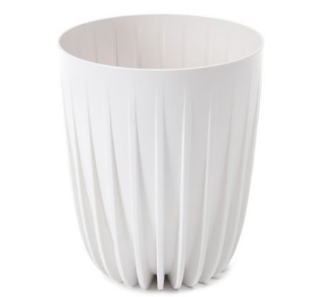 Kvetináč Mira ECO recycled 190mm snehovo-biely