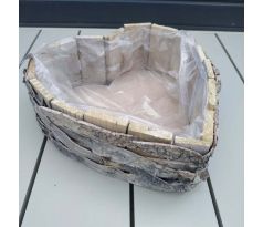Kvetináč z kôry SRDCE 137B 21x21x10cm
