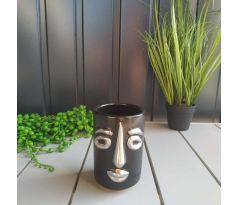 Obal/váza 131501 čierno-strieborná 11,5cm
