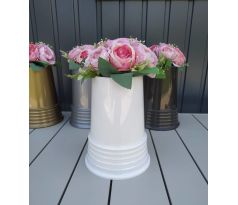 Náhrobná váza 24cm biela