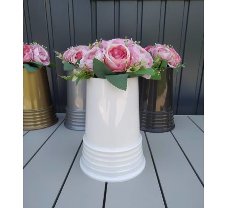 Náhrobná váza 24cm biela