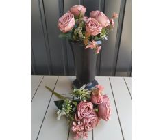 Staro-rúžová kytica ruží 18439 44cm