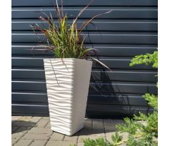 Kvetináče Sahara Dunes Slim 30 biely