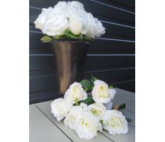 Kytica ruží 10475 45cm biela