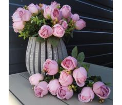 Rúžová kytica ruží 21770-2 37cm