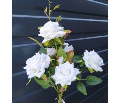 Biela kytica ruží 17909 55cm
