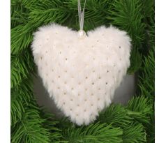 Plyšové vianočné srdce 0184A 10cm