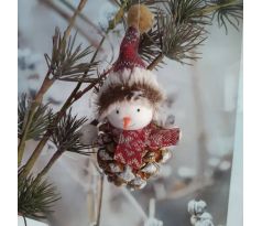 Vianočná ozdoba na šiške 0370 snehuliak