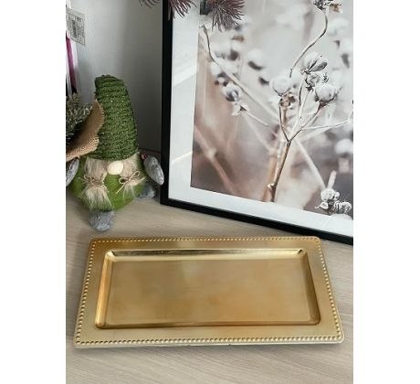 Dekoratívny tanier 3618-GO 36x18cm zlatý