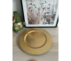 Ozdobný tanier 0030-33-GO 33cm zlatý