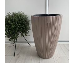 Kvetináč MIKA SLIM 40 šedo béžový 39cm