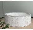 Plastový podstavec/ikebana malý oval 26x15x 9cm bielo-zlatý