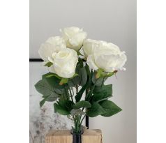 Kytica ruží 10475 45cm biela