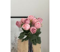Rúžová kytica ruží 21770-2 37cm