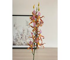 Umelá orchidea 03945 oranžovo ružová 108cm