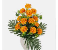 Kytica ruží 236 50cm oranžová