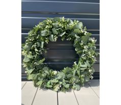 Umelý venček s Eukalyptom 016c 55cm