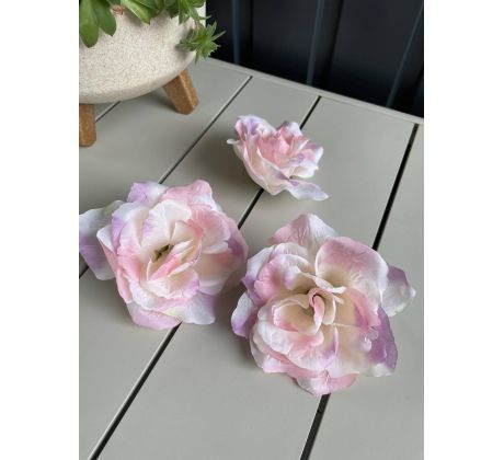 Umelá hlávka francúzkej ruže 087-04 13cm ružovo fialová