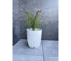 Kvetináč Mira ECO recycled 300mm snehovo biely