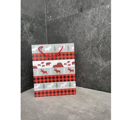 Vianočná darčeková taška 22T116-2 30x26cm