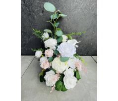 Kvetinový aranžmán 119s Bielo rúžový 39cm
