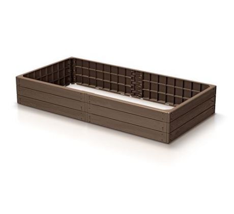 Vyvýšený záhon BASE WOODY IBWR hnedý 150x75x25cm