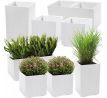 Kvetináč Karo 400x400x400 bielo-krém beton