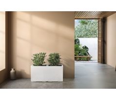 Kvetináč Karo 800x400 bielo-krém beton