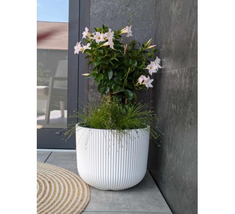 Kvetináč s vkladom MILLY DBML400 biely 39,1cm