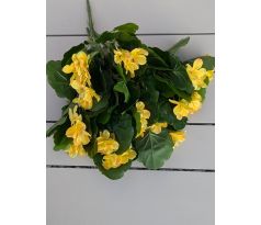Umelá kytička Pelargonia 103D 35cm žltá
