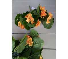 Umelá kytička Pelargonia 103A 35cm oranžová