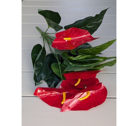 Kytica ANTURIUM 51cm červena