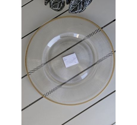 Priesvitný podtanier so zlatým lemovaním 160487 32cm