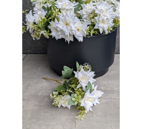 Kytička bielych umelých kvetov 139A 28cm