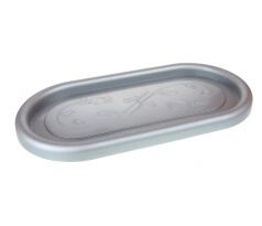 Podstavec pod sviecky Skolach 35x18x2cm strieborny