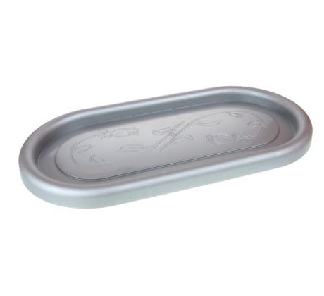 Podstavec pod sviecky Skolach 35x18x2cm strieborny