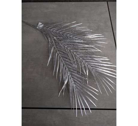 Strieborná vetvička Palma 80cm 3 listy