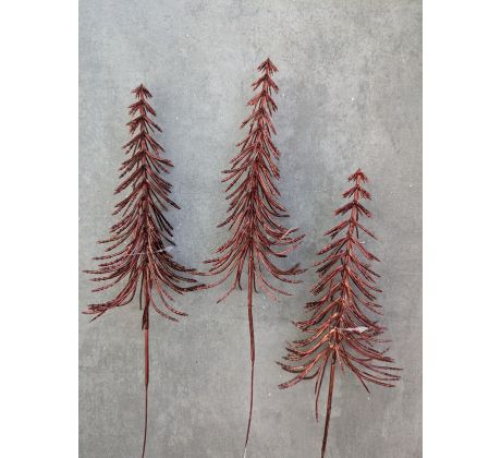 Mini stromček na drôtiku 33696-5 22cm bordový