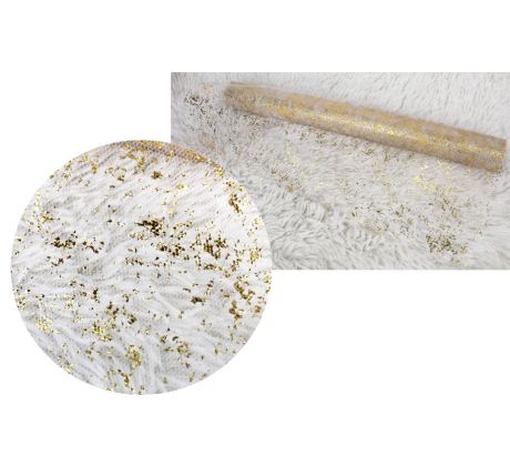 Organza šírka 48 cm, dĺžka 450 cm 55508 kúsky zlata