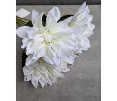 Umelá kytica Chryzantéma 148C 48cm biela